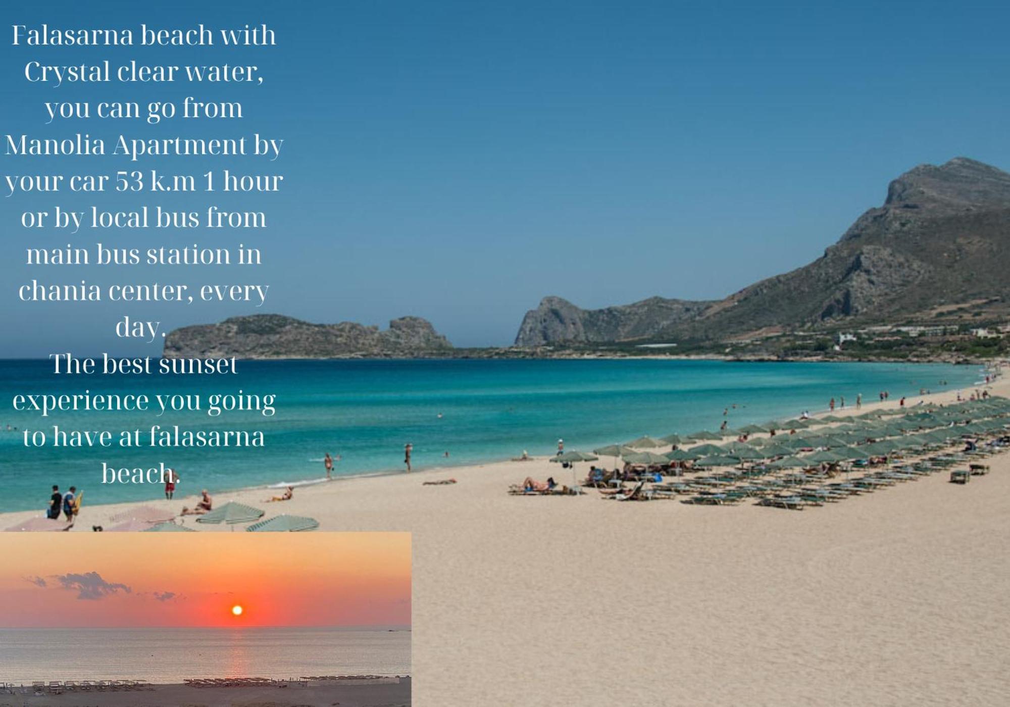 Center Manolia Dream 3 Bedroom Apartment 100M Away From The Beach Chania  Luaran gambar